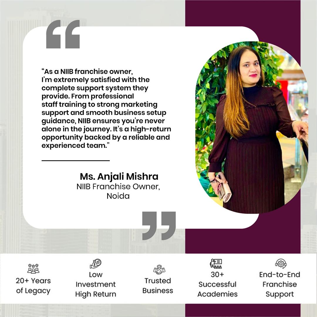 NIIB Franchise Partner Testimonial